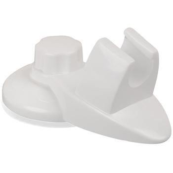 Duschkopfhalterung mit Saugnapf, weiss - Einfache Montage ohne Bohren - Ideal für Kinder & sitzende Duscher - Variable Höhe - Kompatibel mit allen Duschköpfen