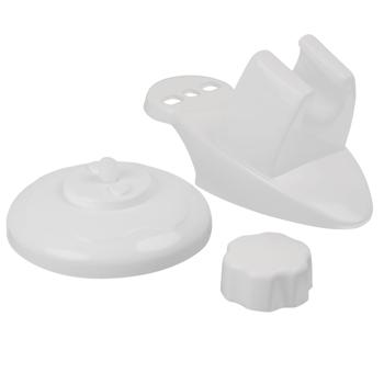 Preview: Duschkopfhalterung mit Saugnapf, weiss - Einfache Montage ohne Bohren - Ideal für Kinder & sitzende Duscher - Variable Höhe - Kompatibel mit allen Duschköpfen