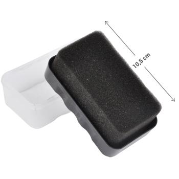 Preview: Polierschwamm für Leder & Kunstleder - Schonende Politur für Schuhe & Möbel - Hygienisch, auswaschbar, 10.5cm, hohe Saugkraft