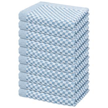 Preview: 20er-Set Grubentücher hellblau - Hygienisch, streifenfrei & saugstark - 50x70 cm, 100% Baumwolle, 95°C waschbar, OEKO-TEX 100