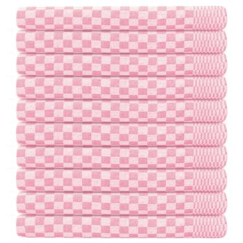 Preview: 20er-Set Grubentücher rosa - Optimale Saugkraft & hygienische Reinigung für Küche & Haushalt - 100% Baumwolle Zwirn-Qualität 50x70 cm OEKO-TEX Standard 100