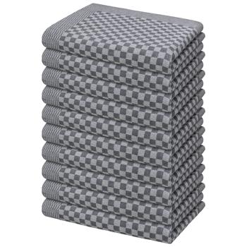 Preview: Praktisches 20er-Set Grubentücher – saugstarke & strapazierfähige Geschirrtücher 50x70 cm, schwarz, langlebig, fusselfrei & ideal für Küche & Haushalt