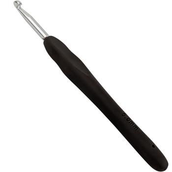 Häkelnadel 5mm - Ergonomischer Griff für Schals, Tiere & Kleidung - 14 cm Länge - Aluminium-Metall & Kunststoff - Für Anfänger & Fortgeschrittene