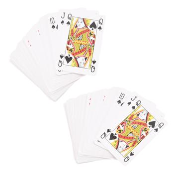 Spielkarten-Set 2-teilig - 4 extra Joker - für Skat, Rommé, Bridge & mehr - ideal für gemütliche Spieleabende, Urlaub & Hotels - 52 Karten