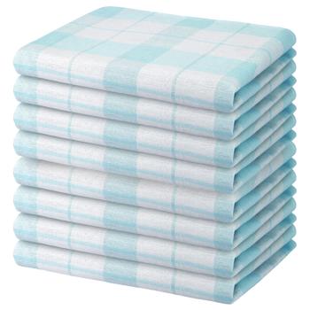 8er-Set Geschirrtücher Aqua - 100% Baumwolle 70x50 cm - Premium Qualität streifenfreie Reinigung - waschbar bis 95°C - OEKO-TEX Standard 100