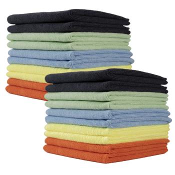 20er Set Mikrofaser-Putztücher, 40x40cm – Ultimative Reinigungsstärke & Saugkraft, Mehrfarbig – Waschbar & Langlebig