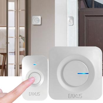 Funk-Türklingel mit LED-Signal – 200 m Reichweite, 5 Lautstärkestufen & einfache Installation – 52 Melodien, IP56 & ideal für Haus, Wohnung & Garten