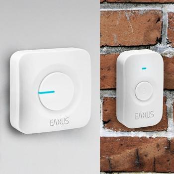 Preview: Funk-Türklingel mit LED-Signal – 200 m Reichweite, 5 Lautstärkestufen & einfache Installation – 52 Melodien, IP56 & ideal für Haus, Wohnung & Garten