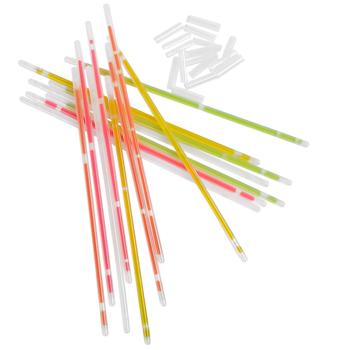 Preview: Knicklichter 15 Stück - Chemolumineszenz ohne Flamme/Batterien - Helle farbenfrohe Lichtquelle für Partys Outdoor Naturgebiete - 22 cm Länge mit Verbindungshüllen