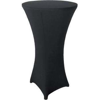 Stehtischhusse schwarz für Tische bis 110cm - Ø 80cm - Elastisch - Nahezu falten- & knitterfrei - Pflegeleicht waschbar - Für Empfänge, Partys & Outdoor