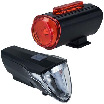 LED-Akku Fahrradlicht Set – Helligkeitssensor, USB-aufladbar, IPX4 – Vorderlicht 1300 mAh, Rücklicht 700 mAh für sicheren Strassenverkehr
