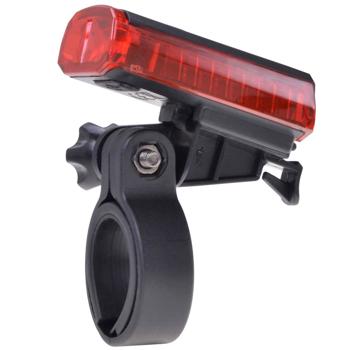 Preview: Akku-Velo-Rücklicht mit Bremslichtfunktion - Erhöhte Sicherheit, 270° Leuchtwinkel & IPX4 Spritzwasserschutz - USB-Ladeanschluss - 3.7V 480mAh Akku