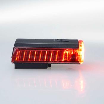 Preview: Akku-Velo-Rücklicht mit Bremslichtfunktion - Erhöhte Sicherheit, 270° Leuchtwinkel & IPX4 Spritzwasserschutz - USB-Ladeanschluss - 3.7V 480mAh Akku