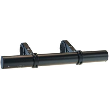 Preview: Fahrrad Lenker-Verlängerung Velo - Zusatzraum für Tacho, Actioncam, Handy, Lampe - Robuste Aluminiumlegierung, Schwarz - 20 cm lang - Kompatibel mit 22-32mm Lenkern