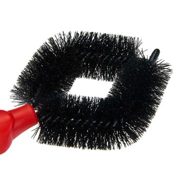 Preview: Fahrrad Reinigungsbürstenset 3-teilig - Makellose Velo-Pflege, werterhaltend & schonend - Ergonomische Griffe, Spezialbürsten für Ketten, Rahmen