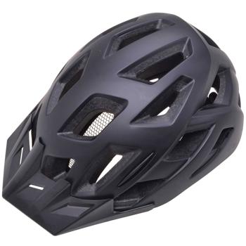 Preview: Fahrradhelm M - Integriertes Rücklicht 3 Leuchtstufen - Mattschwarz, Polycarbonat/EPS - TÜV/GS-geprüft - 55-58 cm Kopfumfang - Insektenschutz