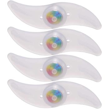 4er-Set Velo Speichenlicht Silikon – Farbwechsel in 4 Farben (Weiss, Blau, Grün, Rot) – Einfache Montage, Inkl. Batterien CR2032