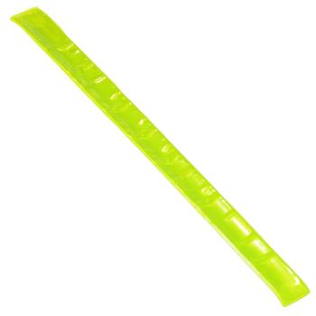 Reflektorband Neongelb mit Snap-Verschluss 30x3cm - Erhöhte Sichtbarkeit für Jogger, Radfahrer, Kinder im Strassenverkehr - Zertifiziert EN 13356, PVC