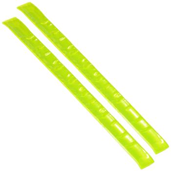 2er-Set Reflektorband mit Snap-Verschluss - Erhöhte Sicherheit in Dämmerung & Dunkelheit für Jogger, Radfahrer, Kinder - 30x3 cm, Neongelb, EN 13356