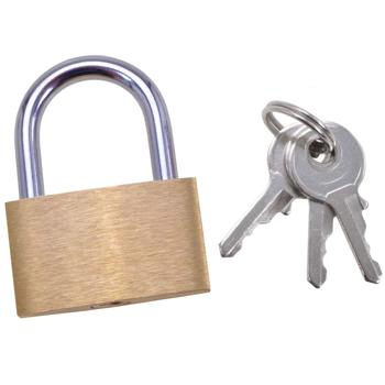 Vorhängeschloss klein - 3 Schlüssel inklusive - Diebstahlschutz für Velokörbe Türen & Keller - 4mm Bügelstärke - Verchromter Stahl - Witterungsbeständig