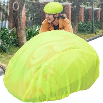 Universal-Regenschutz für Velohelme – neongelb, wasserdicht, windfest & leicht – schützt vor Regen & Schmutz, für Fahrradpendler & Outdoor-Abenteuer