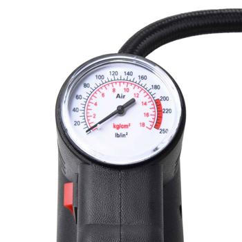 Preview: Luft-Kompressor mit Manometer 18bar - Reifen, Luftmatratzen, Gummiboot aufpumpen - 12V Zigarettenanzünder, 3m Kabel, 4.5 L/min Fördervolumen