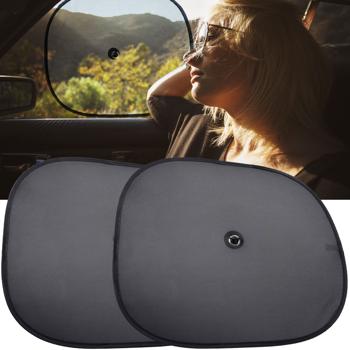 2er-Set Sonnenschutz für Autoscheiben - Umfassender Blendschutz gegen UV-Strahlung & Hitze - Universell passend 38x43,5 cm - Mit Saugnäpfen