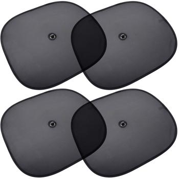 4er-Set Sonnenschutz für die Autoscheibe - UV-Schutz - Hält Wagen-Inneres kühl - 38 x 43,5 cm - Für nahezu alle PKW Modelle - Einfache Saugnapf-Montage