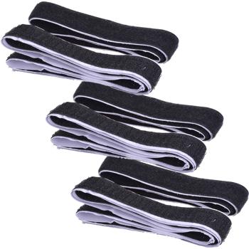 3er-Set Klettverschlussband selbstklebend schwarz - Vielseitig für Haushalt, Auto & Büro - 1m x 20mm - Individuell zuschneidbar - Klett- & Flauschband