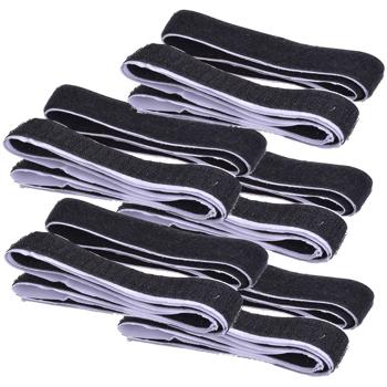 5er-Set Klettverschlussband selbstklebend schwarz - Vielseitig für Haushalt, Büro & Kfz - 1m x 20mm - Starke Haftung - Zuschneidbar - Robust