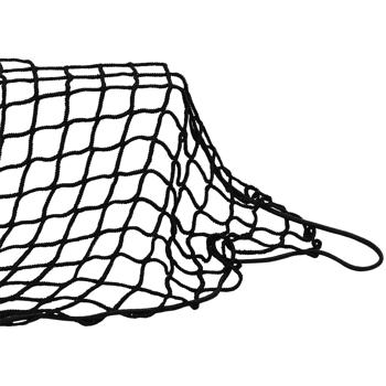 Sicherheitsnetz für offene PKW-Anhänger 2x3m - Ladung optimal sichern mit umlaufendem Gummiseil - Wetterfestes PP-Material - Maschenweite 40x40mm