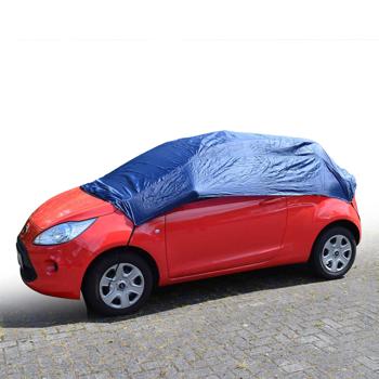 Auto-Halbgarage Grösse M - Ganzjahresschutz für Kompakt-Klasse vor Staub, Schmutz, Wasser & Kratzern - Winterfest bis -30°C, reissfestes Polyester 259x147x51cm