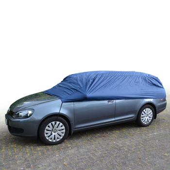 Preview: Auto-Halbgarage L Kompaktklasse - Ganzjähriger Fahrzeugschutz vor Staub, Blättern, Schnee & Eis - 284x147x51 cm - Kältebeständig bis -30°C