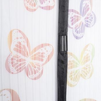 Preview: Dekorative Insektenschutztür (ca. 210x100cm) mit charmantem Schmetterling Design: Hält Fliegen & Mücken fern, luftdurchlässig, robust & einfache Montage für Balkon & Terrasse