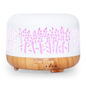 Preview: Aroma-Diffuser weiss 300ml - 7 LEDs, feiner Nebel, Luftbefeuchter, Raumduft, ätherische Öle - Kunststoff (PP/ABS) Ø 13 x 10 cm, verbesserte Luftqualität