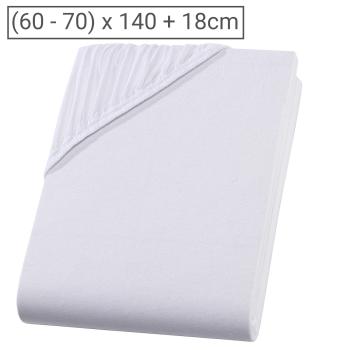 Kinder Fixleintuch - 100% Baumwolle, weiss, 70x140 cm - Öko-Tex Standard 100, schadstofffrei, elastisch, bügelfrei, waschbar 60°C - Matratzen bis 18 cm