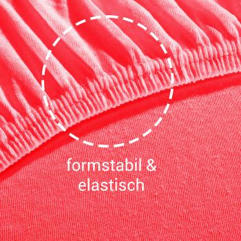 Preview: Übergrösse Jersey Fixleintuch 200x200 cm - 100% Baumwolle Öko-Tex Standard 100 - Hautsympathisch & atmungsaktiv - Bügelfrei & 60° waschbar