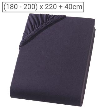 Wasserbett Premium Qualitäts-Jersey Fixleintuch - 100% Baumwolle, schwarz - 200x220cm, 40cm Steg - Öko-Tex Standard 100, bügelfrei, langlebig