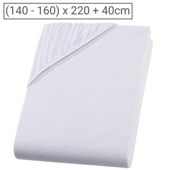 Wasserbett Premium Jersey Fixleintuch – 100% Baumwolle Öko-Tex 100 – 160x220cm für Doppelmatratzen, Boxspringbetten – Hautsympathisch, bügelfrei, waschbar