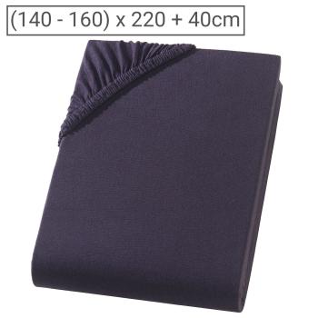 Wasserbett Premium Jersey Fixleintuch - 100% Baumwolle schwarz - Öko-Tex Standard 100 - 140-160x220cm + 40cm Steg - maschinenwaschbar