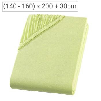 Doppelbett Qualitäts-Jersey Fixleintuch - 100% Baumwolle Öko-Tex 100 - apfel 160 x 200 cm - elastisch, bügelfrei, atmungsaktiv & hautsympathisch