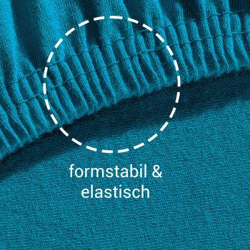 Preview: Übergrösse Jersey Fixleintuch - 100% Baumwolle Öko-Tex Standard 100 - Für Doppelmatratzen 180-200x200 cm - Hautsympathisch & bügelfrei