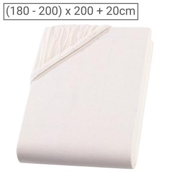 Boxspringbett-Topper Übergrösse - Qualitäts-Jersey Fixleintuch natur 200x200cm - 100% Baumwolle - Öko-Tex Standard 100 - bügelfrei 60°C waschbar