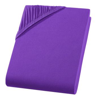 Boxspringbett-Topper Übergrösse Qualitäts-Jersey Fixleintuch – Violett 200x200cm – 100% Baumwolle Öko-Tex Standard 100 – Atmungsaktiv Waschbar 60°C
