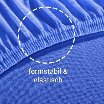 Preview: Superb Qualitäts-Jersey Fixleintuch royal für Wasser-/Boxspringbett - 200x220cm - 40cm Steg - ÖKO-TEX 100 Baumwolle/Elasthan - Bügelfrei & Langlebig