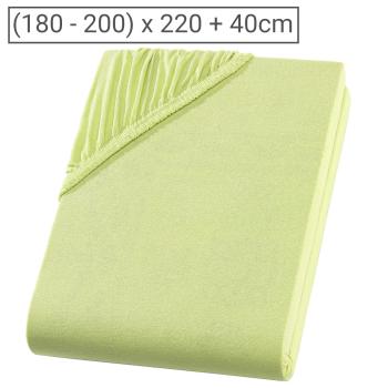 Superb Jersey Fixleintuch für Wasser-/Boxspringbett - Hautsympathisch, bügelfrei & langlebig - Apfel, (180-200)x220cm, 40cm Steg, 97% Baumwolle, Öko-Tex