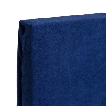 Preview: Einzelbett Luxus Frottee Fixleintuch - 90x200cm marine - 80% Baumwolle, 20% Mikrofaser - Öko-Tex Standard 100 - Hautsympathisch & bügelfrei