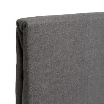 Preview: Einzelbett Luxus Frottee Fixleintuch 90x200cm - Warm, flauschig & atmungsaktiv - 80% Baumwolle/20% Mikrofaser - Öko-Tex Standard 100 - Grau