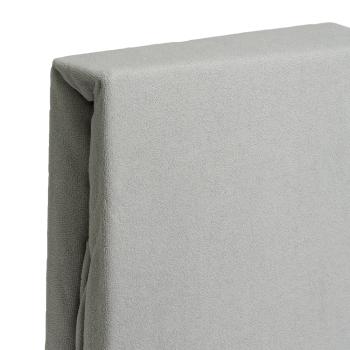 Preview: Einzelbett Frottee Fixleintuch Luxus - Kuschelig warm & hautsympathisch - 90x200cm - 80% Baumwolle, 20% Mikrofaser - Silber - Öko-Tex Standard 100