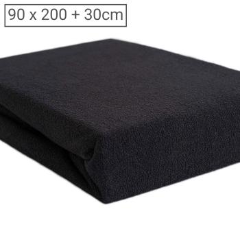 Luxus Frottee Fixleintuch Einzelbett 90x200 cm - Extra warm, bügelfrei & langlebig - 80% Baumwolle, 20% Mikrofaser - Öko-Tex 100 zertifiziert